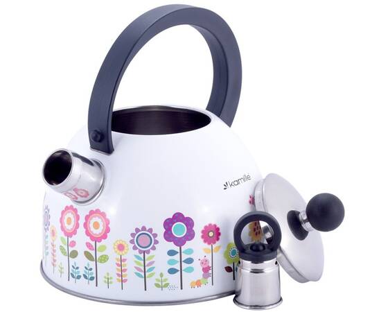 Чайник 1.8л зі свистком Kamille (1079), зображення 3
