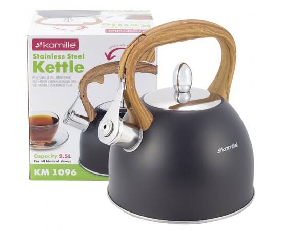 Чайник 2,5л со свистком Kamille (1096), изображение 5