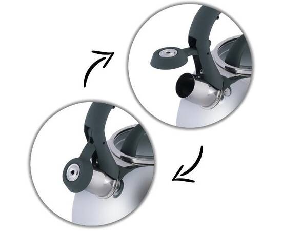 Чайник 2,7л со свистком Kamille (1088), изображение 5