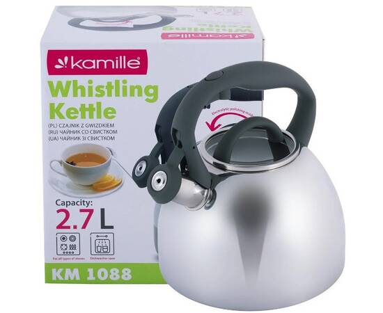 Чайник 2,7л со свистком Kamille (1088), изображение 6