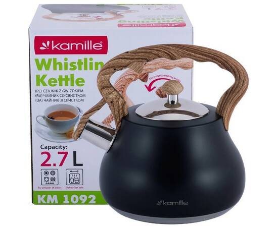 Чайник 2,7л зі свистком Kamille (1092), зображення 7
