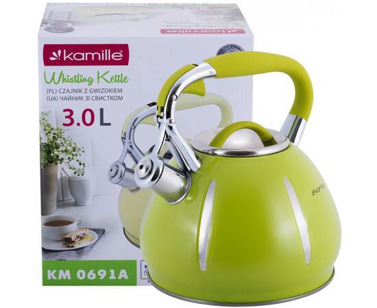 Чайник 3л со свистком Kamille (0691A), изображение 6