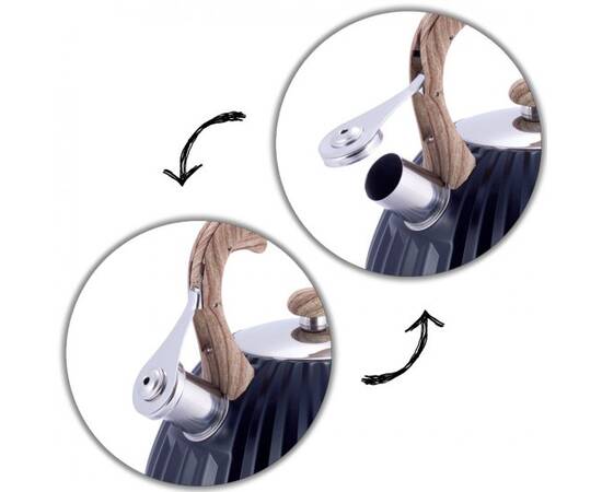 Чайник 3л зі свистком Kamille (1076), зображення 3