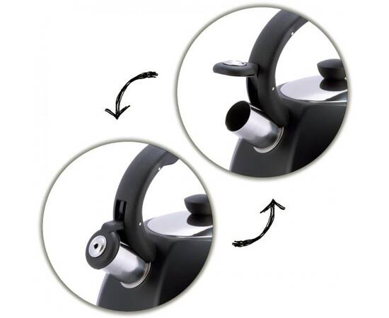 Чайник 3л зі свистком Kamille (1078), зображення 2