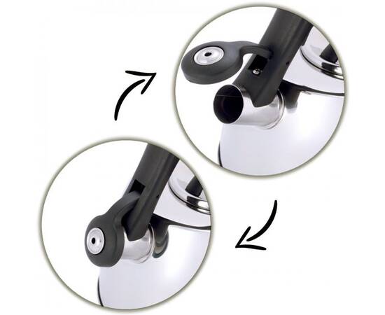 Чайник 3л со свистком и термометром Kamille (1077), изображение 4