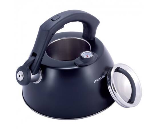 Чайник 3л со свистком и термометром Kamille (1077A), изображение 3