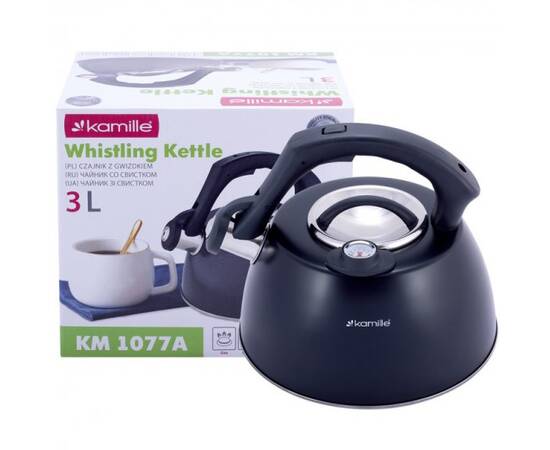 Чайник 3л со свистком и термометром Kamille (1077A), изображение 5