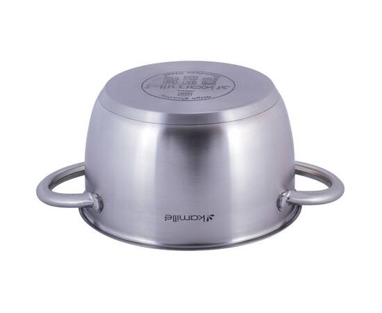 Каструля 2л з кришкою Kamille (4901), Тип: каструля, Об'єм: 2 л, Колір: срібний, зображення 3