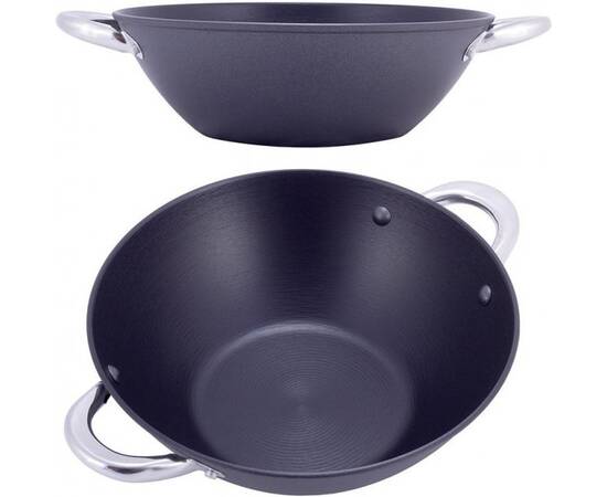 Казан чавунний Wok 3,6 L Kamille (4806MR), Об’єм казана: 3,6 л, Наявність кришки: зі скляною кришкою, зображення 4