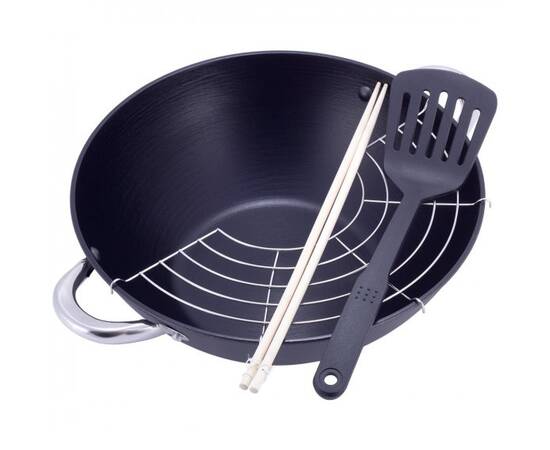 Казан чавунний Wok 4,5 L Kamille (4807MR), Об’єм казана: 4,5 л, Наявність кришки: зі скляною кришкою, зображення 2