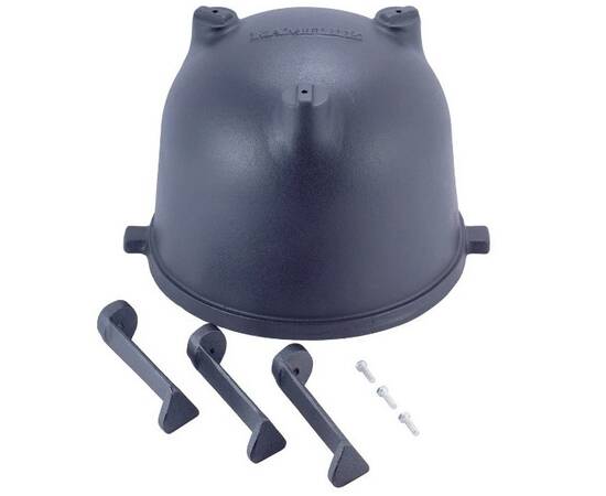 Казан чавунний на ніжках з кришкою та кріпленнями 10л. Kamille (4802V), Об’єм казана: 10 л, Наявність кришки: з чавунною кришкою, зображення 4