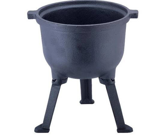 Казан чавунний на ніжках 7л. Kamille (4801V), Об’єм казана: 7 л, Наявність кришки: з чавунною кришкою, зображення 5