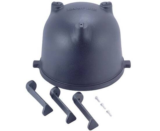 Казан чавунний емальований на ніжках 15л. Kamille (4808M), Об’єм казана: 15 л, Наявність кришки: з чавунною кришкою, зображення 6