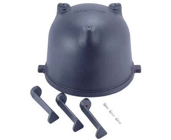 Казан чавунний емальований на ніжках 4л. Kamille (4800M), Об’єм казана: 4 л, Наявність кришки: з чавунною кришкою, зображення 6