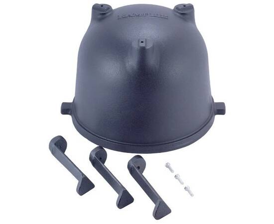 Казан чавунний емальований на ніжках 7л. Kamille (4801M), Об’єм казана: 7 л, Наявність кришки: з чавунною кришкою, зображення 7