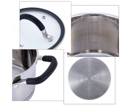 Набір каструль 4 предмети (2л, 2.7л) Kamille (5751), зображення 3