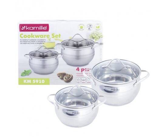 Набор кастрюль 4 предмета (16x10cm, 20x11,5cm) Kamille (5910), изображение 4