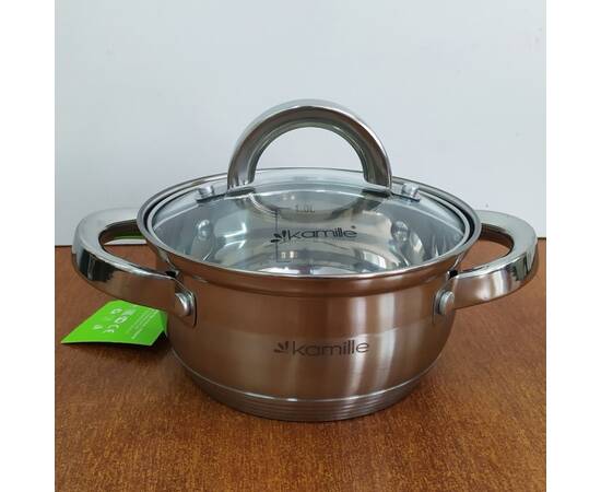 Набір каструль 6 предметів (1л, 1.8л, 2.5л) Kamille (5628S), зображення 3