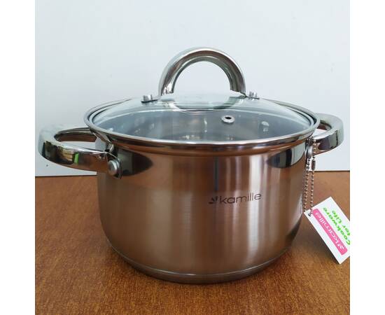 Набір каструль 6 предметів (1л, 1.8л, 2.5л) Kamille (5628S), зображення 5