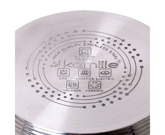 Набор кастрюль 8 предметов (1.8л, 2.3л, 3.3л, 5.8л; 7-слойное дно) Kamille (4708S), изображение 3