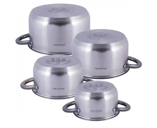 Набір каструль 8 предметів (1,5л, 2л, 3л, 5л) Kamille (4927), зображення 3