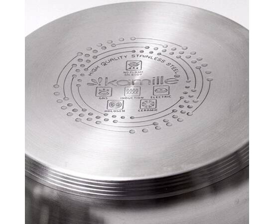 Набір посуду 12 предметів (каструлі 1л, 1.8л, 2.5л, 3.8л, 4,5л, 6.5л) Kamille (5638S), зображення 3