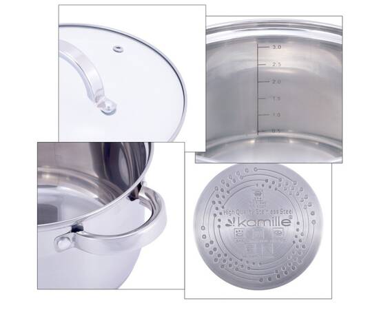 Набір посуду 12 пр. (каструлі 1,8 л, 2.5 л, 2,5 л, 3,8 л, 3,8 л, 6.5 л), зображення 3