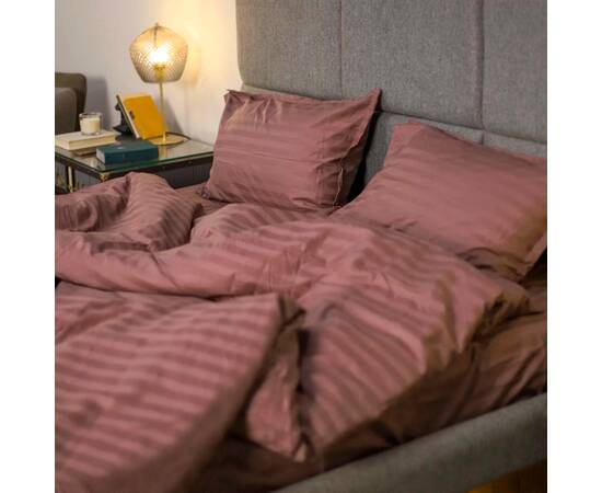 Постельное белье 86 сатин-страйп 143х210 (50x70) Вилюта, Размер: полуторный 145х210, Основной цвет: капучино, изображение 2