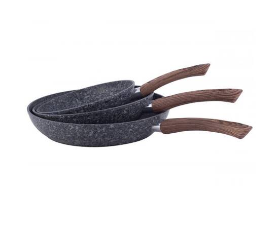 Набір сковорідок 20 см, 24 см, 28 см Kamille (4169), Колір: сірий, Тип: набір сковорідок, Форма: кругла, Діаметр (см): 20/24/28, зображення 2