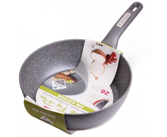 Сотейник O26, 5x8 см Kamille (4293GR), Колір: сірий, Тип: сотейник, Форма: кругла, Діаметр (см): 26, зображення 5