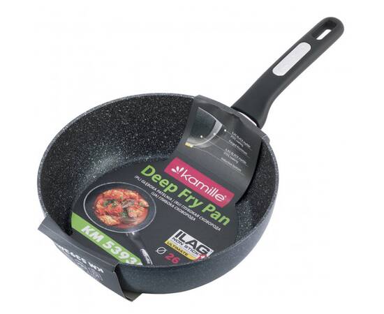 Сотейник O26x8 см Kamille (5393MR), Колір: чорний, Тип: сотейник, Форма: кругла, Діаметр (см): 26, зображення 4