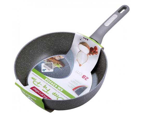 Сотейник O28x8,5 см с гранитным покрытием Kamille (4295GR), Цвет: серый, Тип: сотейник, Форма: круглая, Диаметр (см): 28, изображение 4