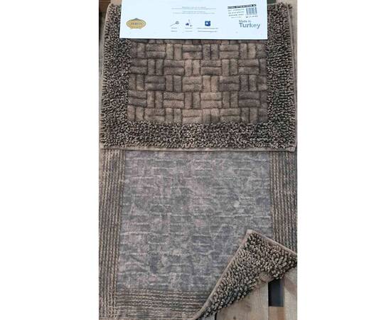 Набор ковриков VINTAGE MOSSO COTTON 50х60 и 60х100 коричневый Zeron (18437), Цвет: коричневый, Размер: 60x100