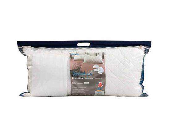 Подушка 40х80 силіконова Spanish style c сатиновою наволочкою Руно (307Spanish style), Колір: білий, Розмір: 40x80, зображення 5