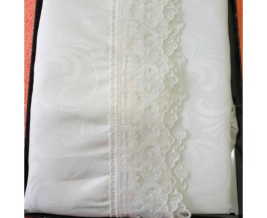 Скатертина 160х220 Etamin 101 Krem Masali (18635), Тип: скатертини, Основний колір: кремовий, Форма скатертини: прямокутна, Розмір: 160x220, зображення 2