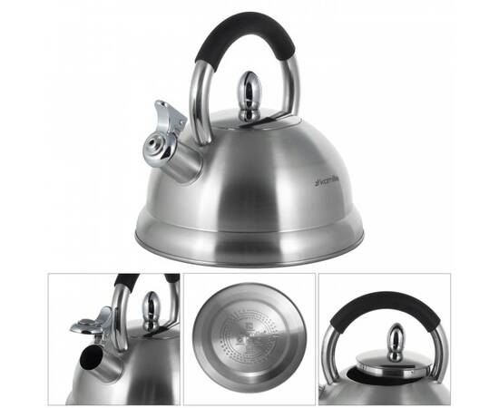 Чайник 2,7л зі свистком Kamille (1097), зображення 3