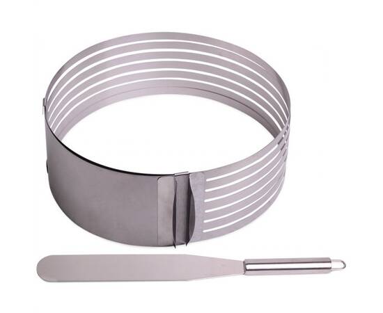 Форма для бисквита регулируемая 15x22 см с отверстием для нарезки и ножом Kamille (7788), изображение 2