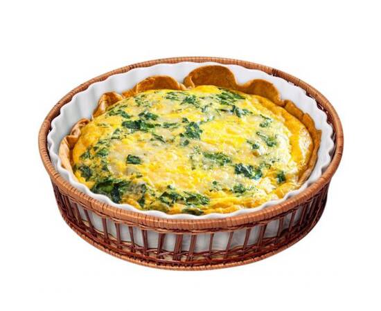 Форма керамічна для запікання 2.1л (29x29x5 см) кругла з ротанговим кошиком Kamille (6305), зображення 2