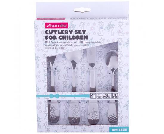 Набор детских столовых приборов 4пр. Kamille (5335), изображение 2