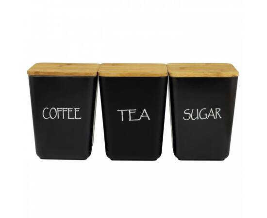 Набір ємностей із бамбукового полотна 11x11x10.6 см 3шт Kamille (1134B), зображення 2