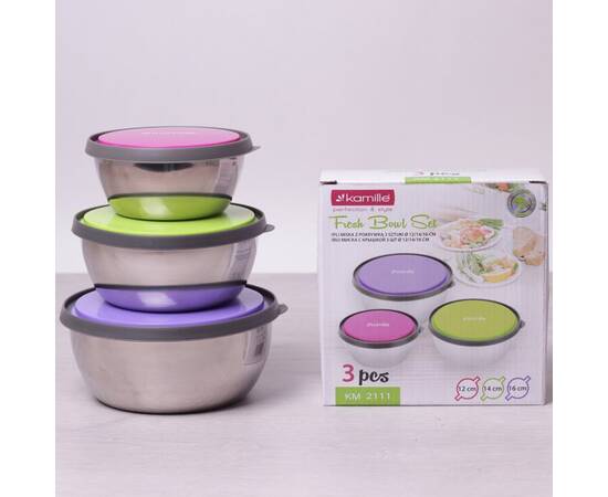 Набір ємностей 3шт Kamille (2111), зображення 4