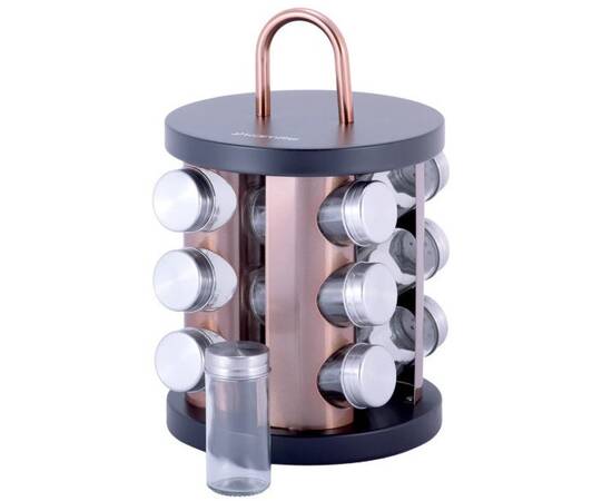 Набір ємностей для спецій на круглій підставці Kamille (7034), зображення 2