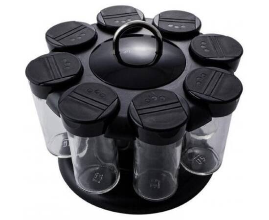 Набір ємностей для спецій на круглій підставці 8шт. Kamille (7050), зображення 2