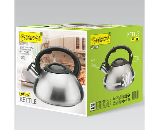 Чайник 3 л чорна ручка Maestro (MR1306), зображення 4