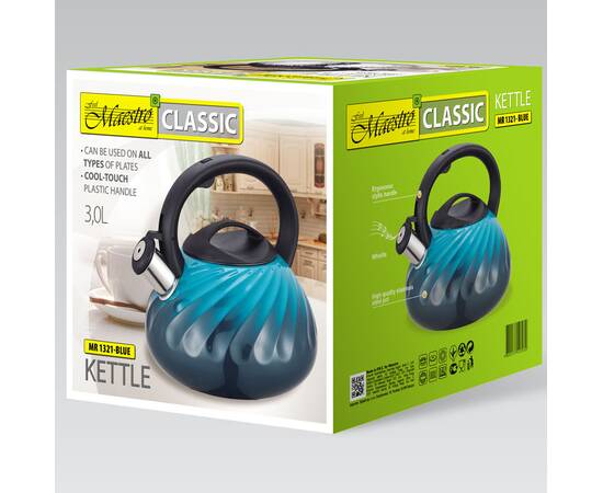 Чайник Maestro 3,0 л (MR-1321-Blue), зображення 4