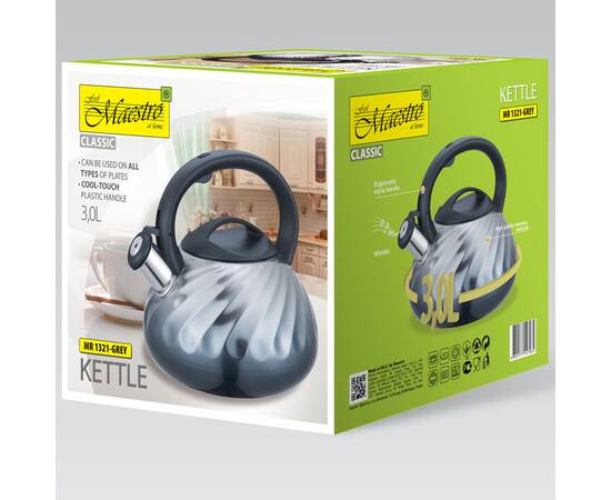 Чайник Maestro 3,0 л (MR-1321-Grey), зображення 4