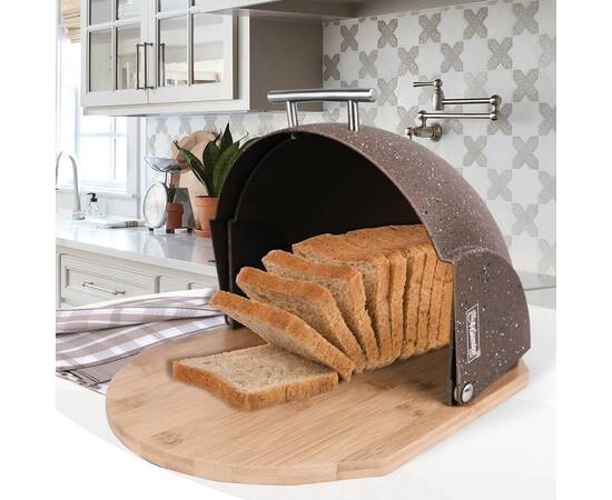 Хлебница Maestro (Granite коричневая) (MR-1678G-BROWN), изображение 4