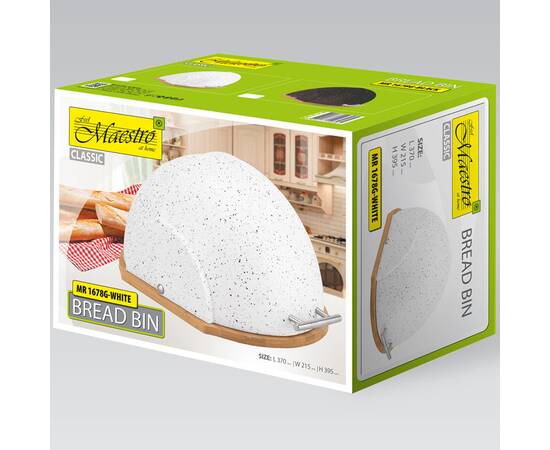 Хлібниця Maestro (Granite біла) (MR-1678G-WHITE), зображення 4