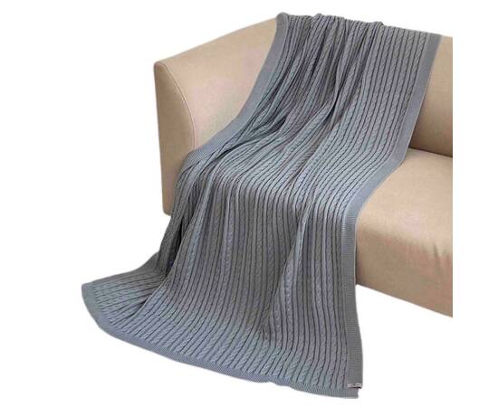 Плед 140х180 Exclusive Nature светло-серый Прованс (026679), Цвет: серый, Размер: 140x180, изображение 3