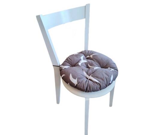 Подушка на стілець кругла D-40 Super Коричнева Прованс (025257), Колір: коричневий, Розмір: Ø 40, зображення 2